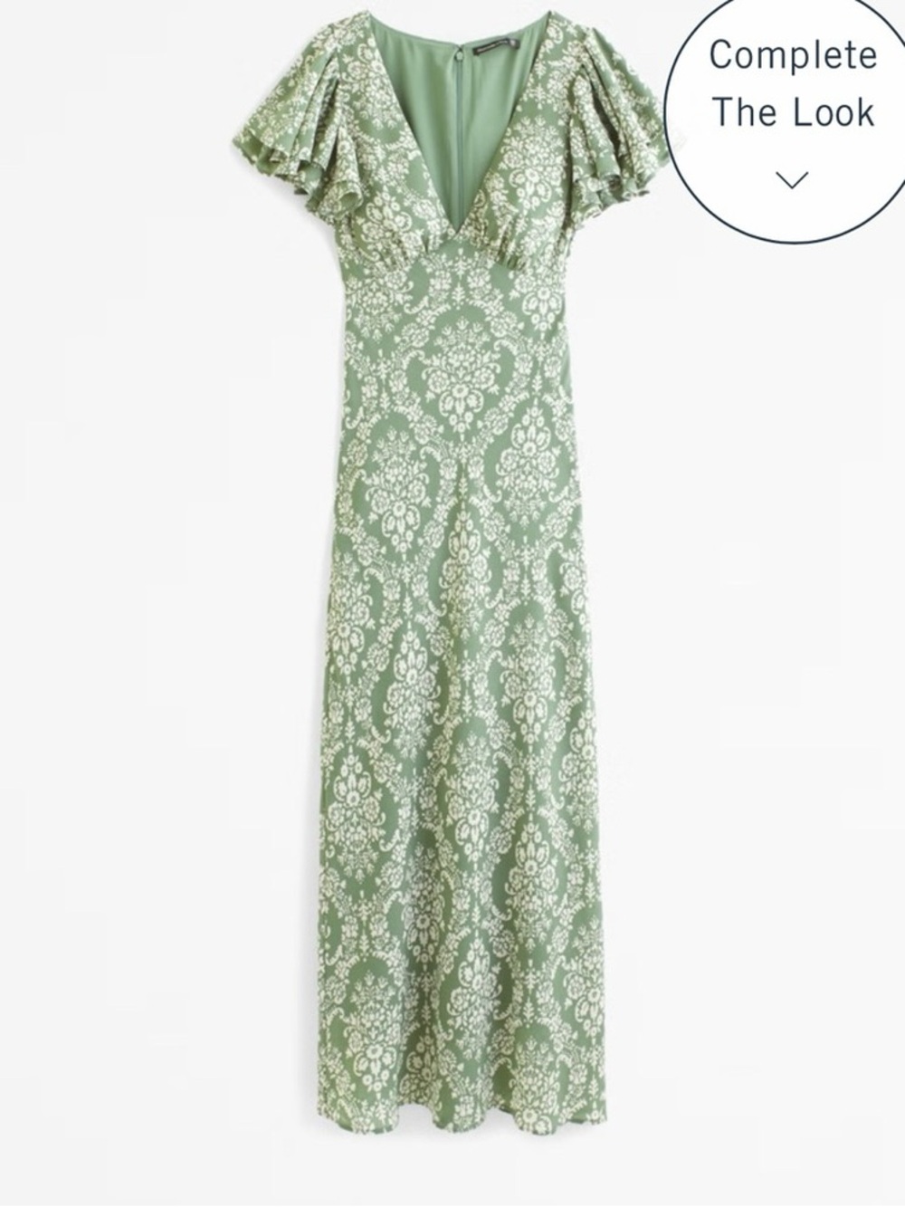 Abercrombie & Fitch Green Floral Midi Dress NWT Size Large